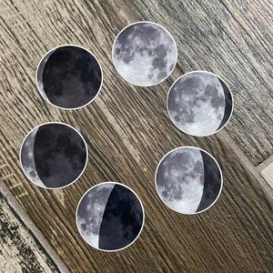 Moon phase stickers